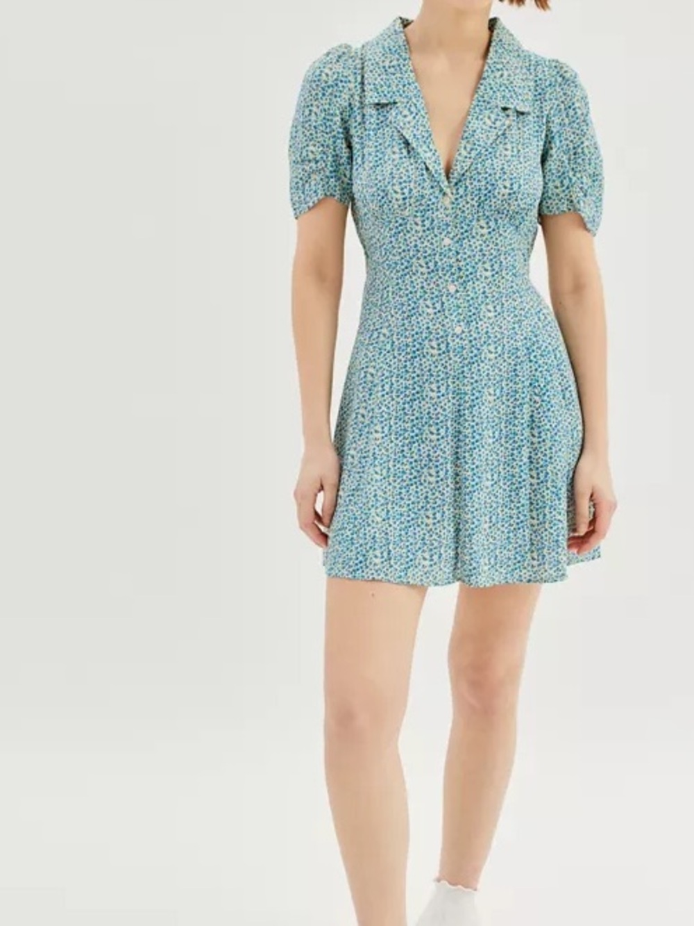 Urban outfitters blue and white floral mini dress